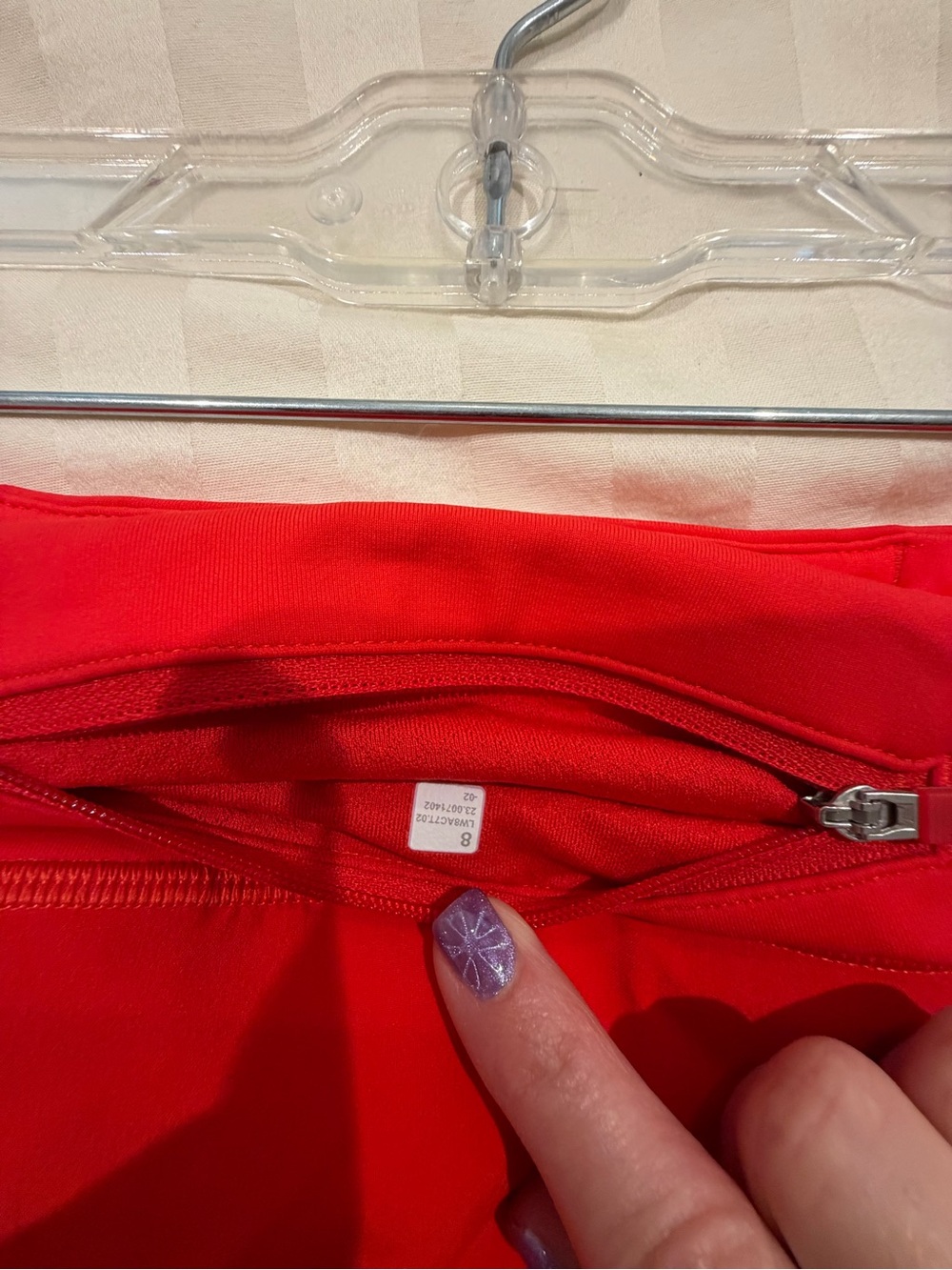 Lululemon athletica Red Pace Rival Athletic Skirt with Zip Pocket - Picture 2 of 6